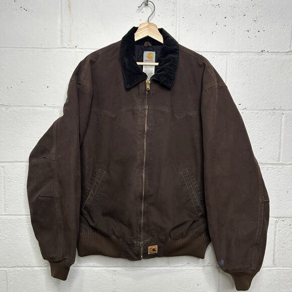 Carhartt Other - Y2K Carhartt Quilted Santa Fe Jacket “Dark Brown” J14 DKB